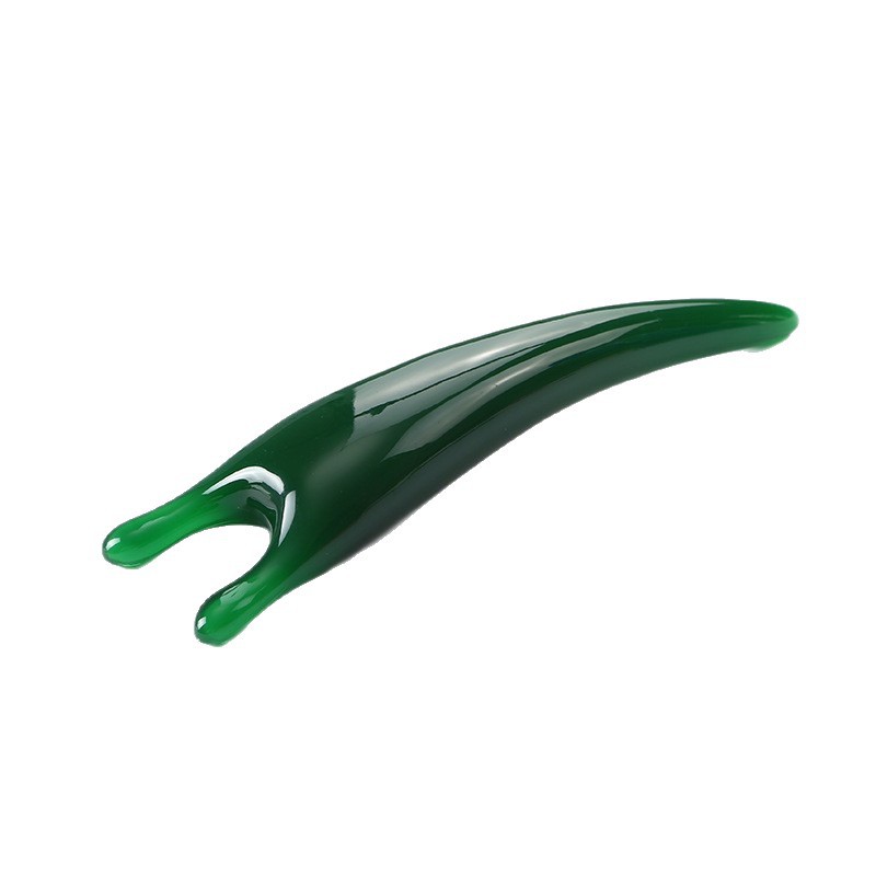 U-Shaped Resin Nose Massage Stick Portable Amber Guasha Tool for Nasal Bridge Acupressure 42g - Image 5