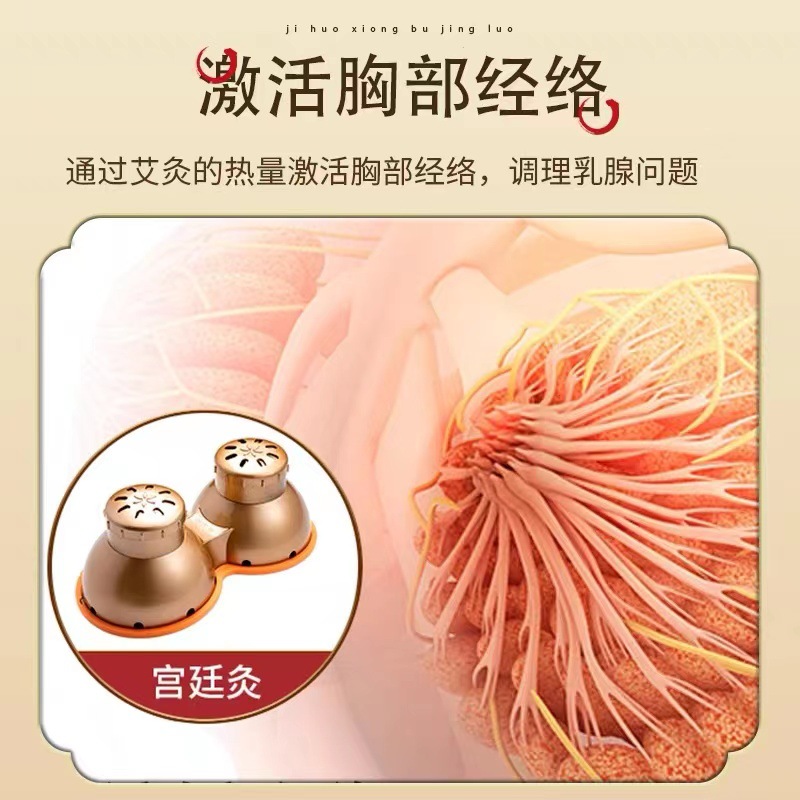 Portable Chest Moxibustion Box with Smoke Shield Cloth Cover and 9 Moxa Sticks for Home Warm Heat Therapy - Image 2
