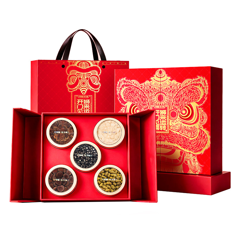 Five Herb Gift Box American Ginseng Red Ginseng Black Goji Dendrobium Deer Antler 178g - Image 5