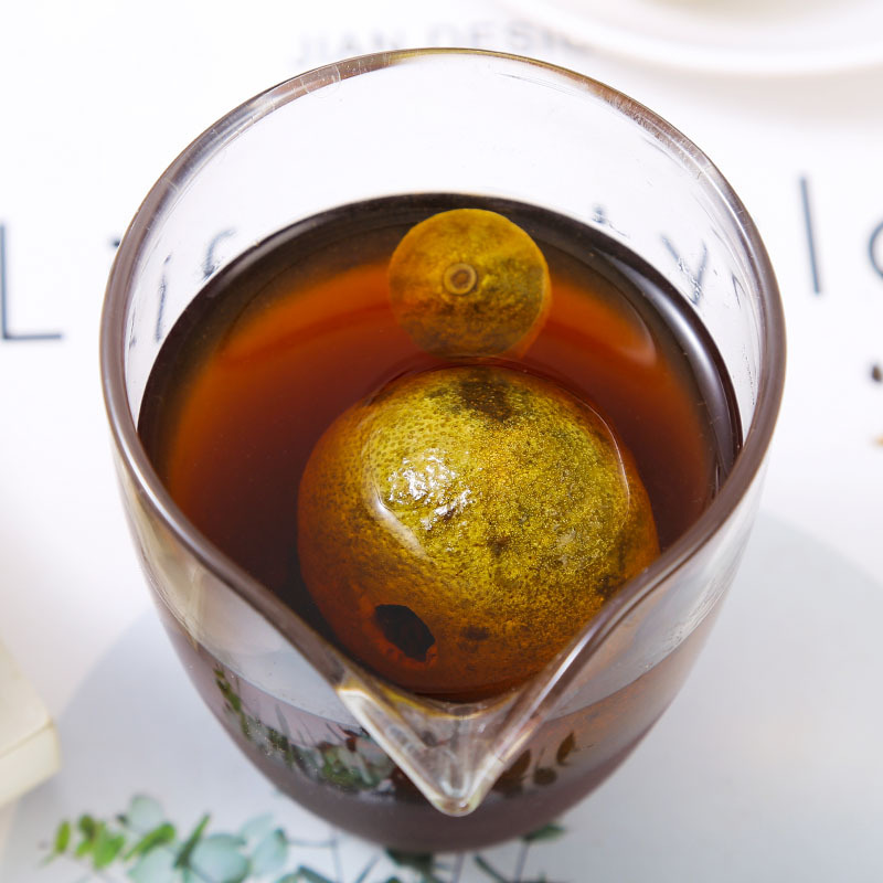 Xinhui Xiao Qing Gan (Citrus reticulata immature peel with Pu-erh) — Stuffed Tangerine Tea, 500g Bulk - Image 4