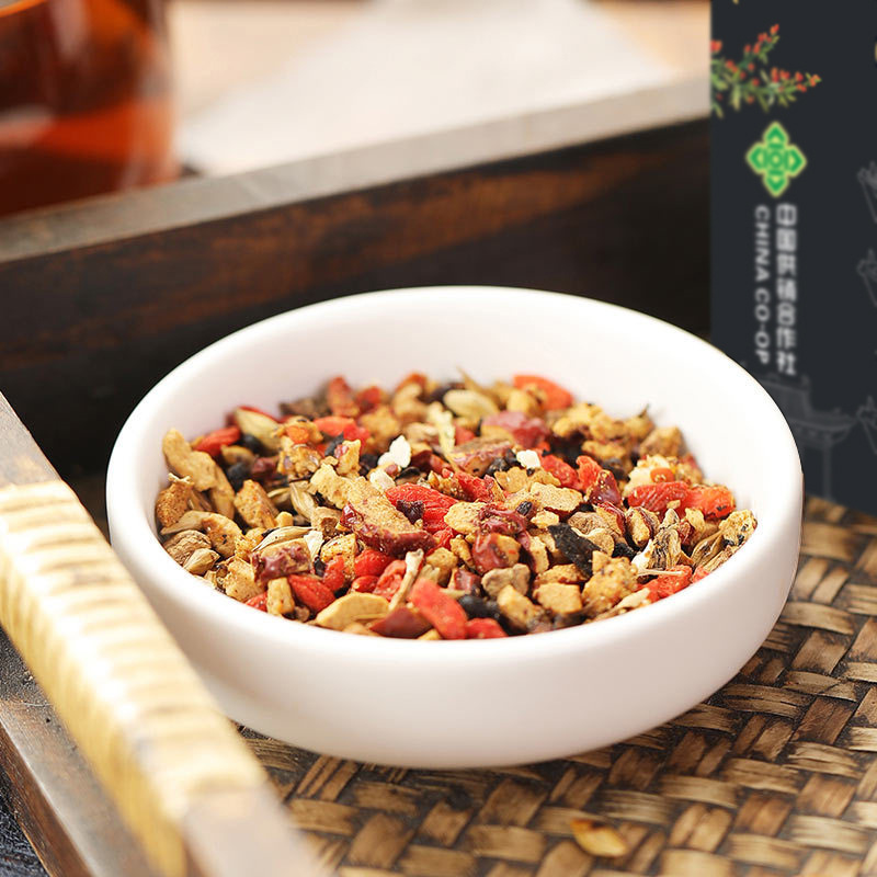 Ginseng Five Treasure Tea Mulberry Goji Longan Herbal Blend for Men 150g Box - Image 4