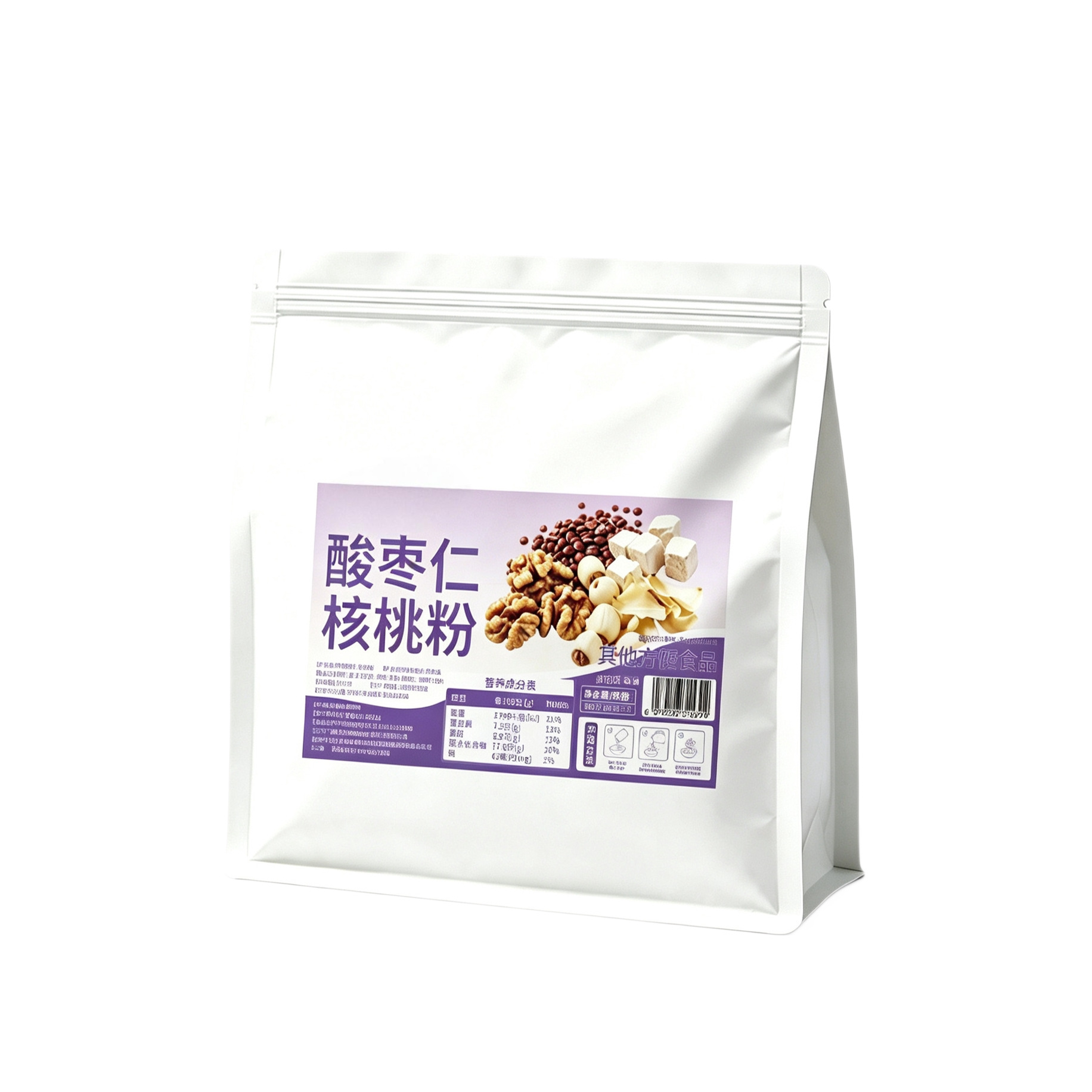 Sour Jujube Seed Walnut Powder Suan Zao Ren He Tao Fen Instant Meal Replacement Breakfast Cereal 245g Sugar Free - Image 5