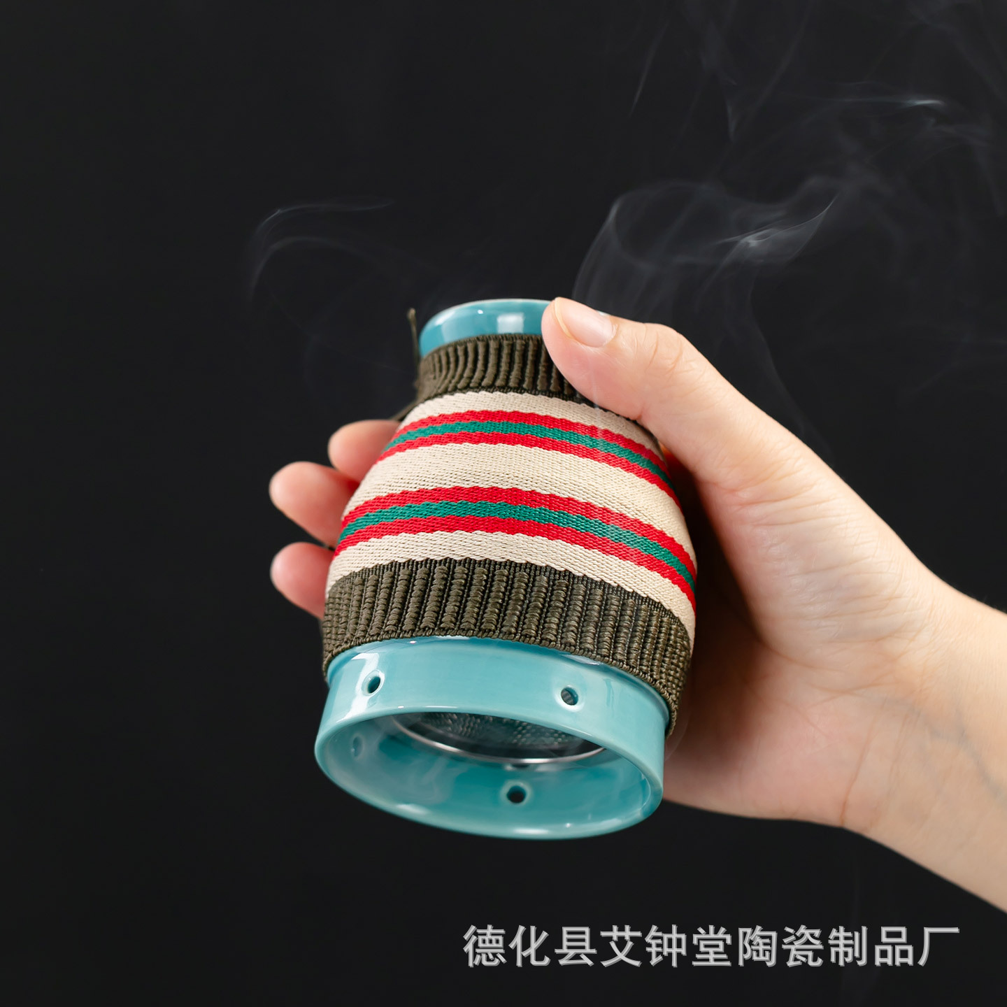 Ceramic Moxa Burner Jar Purple Clay Moxibustion Box with Moxa Stick Holder for Home Warming Therapy - Image 5