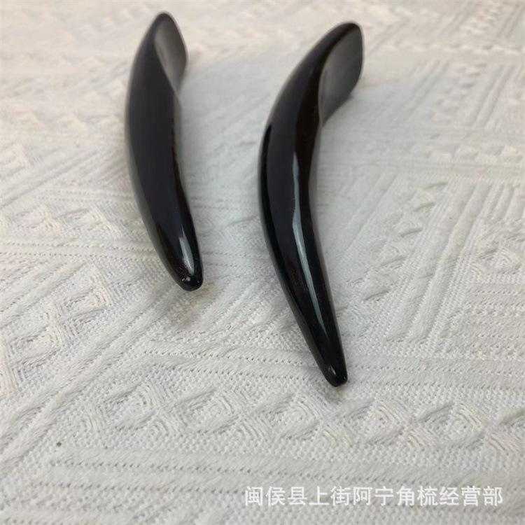 Natural Buffalo Horn Gua Sha Massage Stick 19-20cm Acupoint Pen for Facial Body and Foot Massage - Image 3