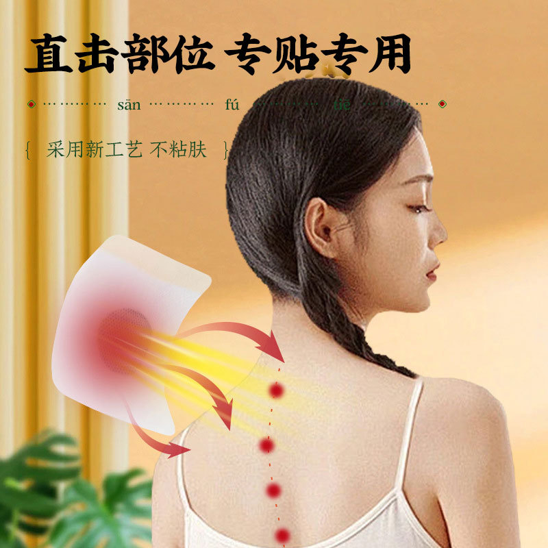 Sanfu Tie Warming Herbal Patch 30 Pcs Moxibustion Style Topical Sticker for Summer Seasonal Wellness - Image 2