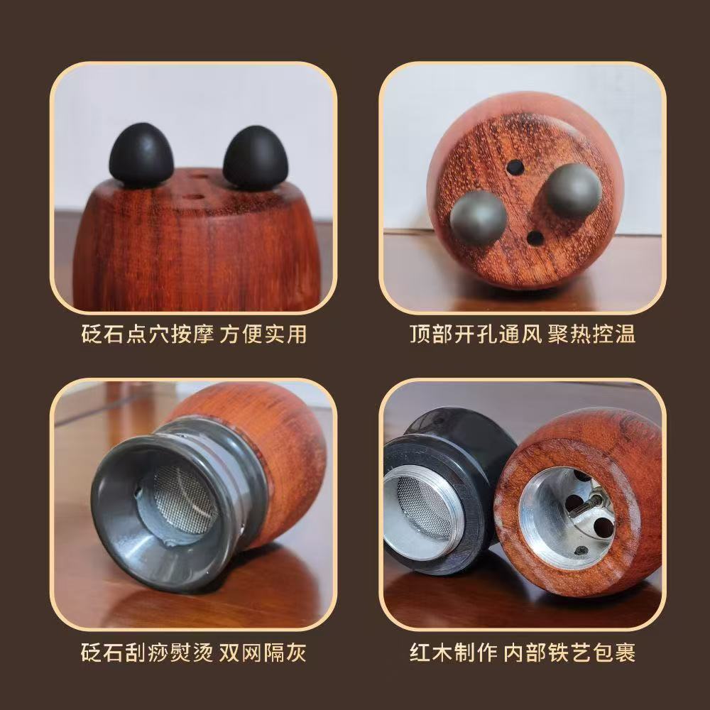 Bian Stone Facial Moxibustion Cup Small Brush Shape Warm Face Massage Gua Sha Tool 200g - Image 4
