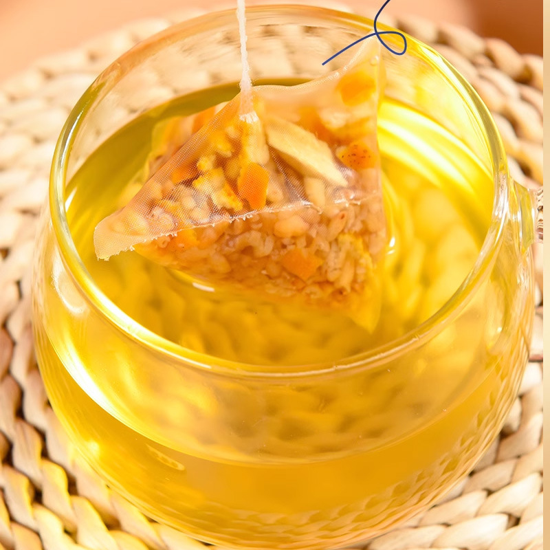 Chenpi Ginger Rice Tea 陈皮姜米茶 5g x 30 Bags Roasted Rice Herbal Tea for Daily Brewing - Image 3