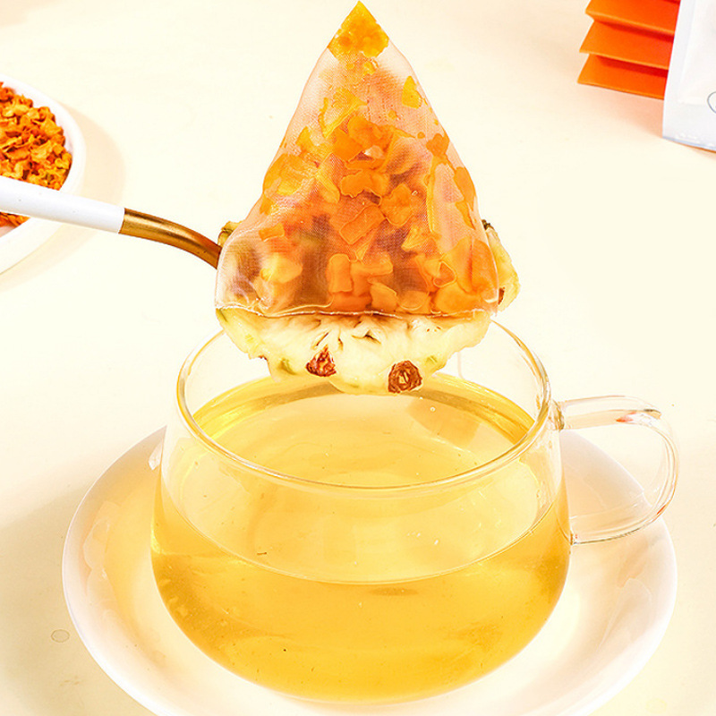 Pumpkin Pineapple Coconut Herbal Tea 14g x 10 Bags Sugar-Free Cold Brew Fruit Tea - Image 4