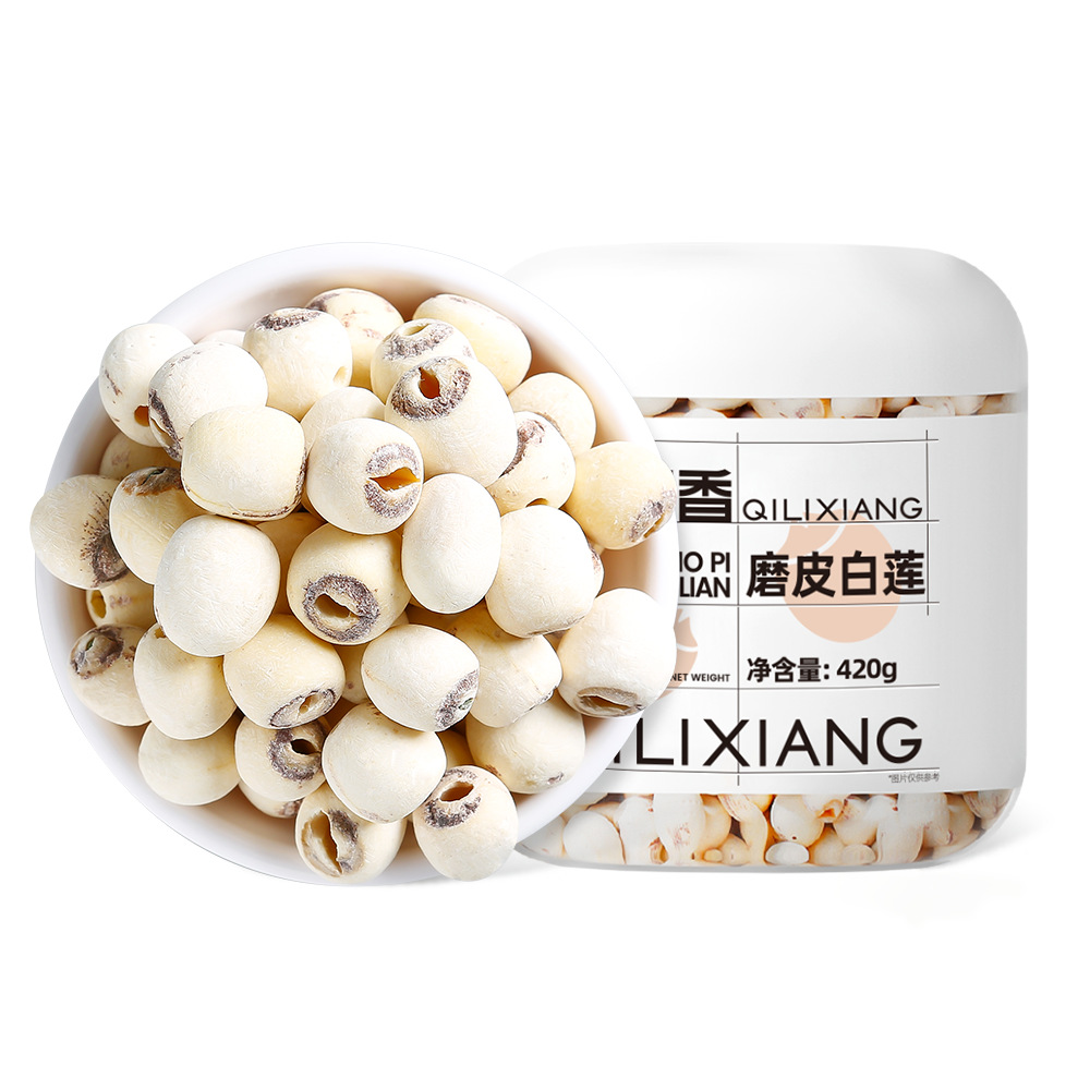 Xiangtan White Lotus Seeds Core Removed Skin Peeled 420g Jar Hunan Specialty for Lotus Seed Soup and Congee - Image 5