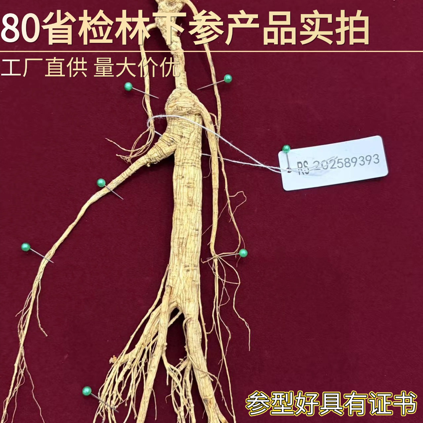 Wild-Simulated Forest Ginseng 80 Provincial Inspection Grade Dried Root for Cooking and Gift Box - Image 3