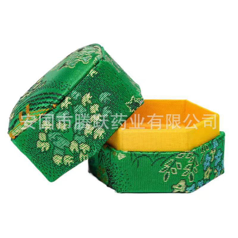Green Brocade Gift Box Set of 10 Empty Jewelry Display Cases 26x12x6.5 cm - Image 4
