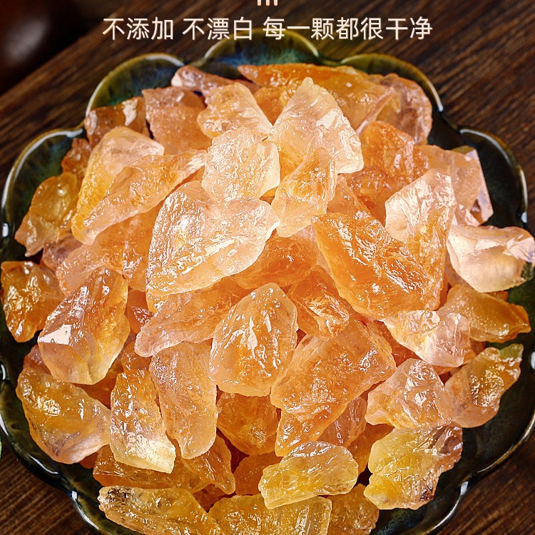 Yellow Rock Sugar (Sugarcane Old Rock Sugar) — 250g Multi-Crystal Thumb-Sized Pieces for Tea & Cooking - Image 2