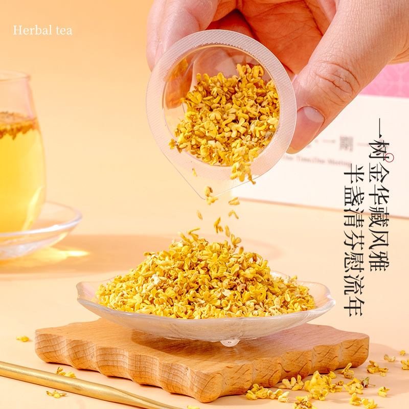 Freeze-Dried Golden Osmanthus Tea Gui Hua Hua Cha Loose Flower Tea 5g Jar - Image 4