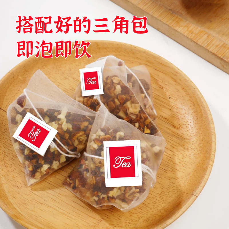 Apple Hawthorn Tea 15 Triangle Tea Bags with Red Date and Tangerine Peel 120g Sugar Free Herbal Fruit Tea - Image 4