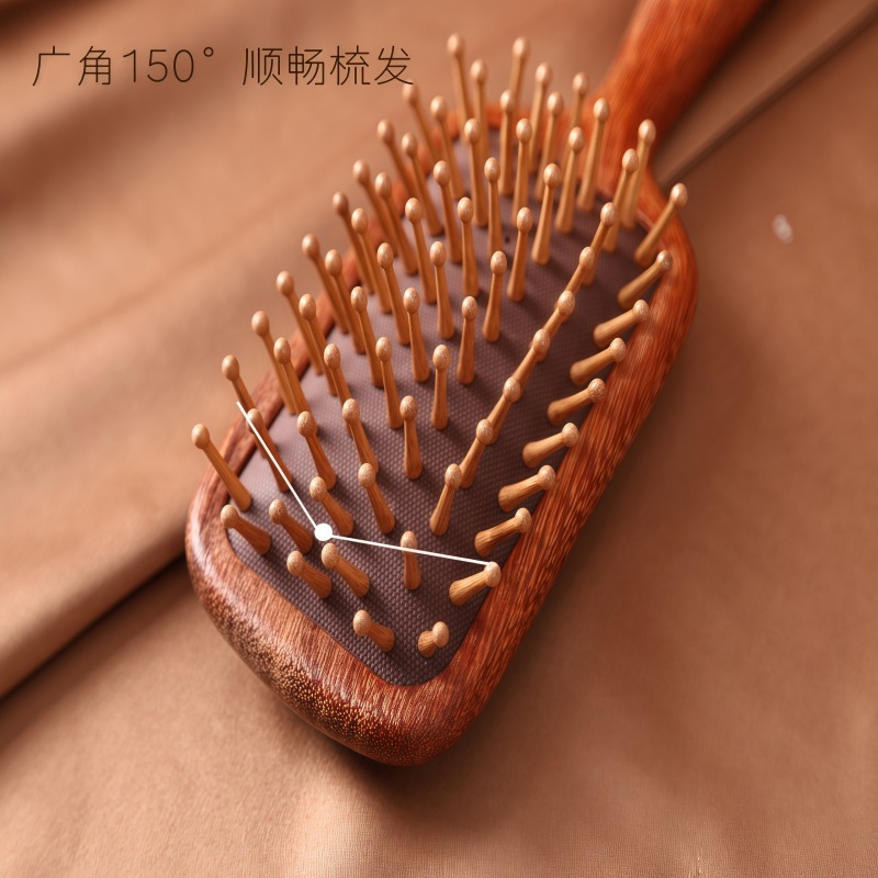 Sandalwood Air Cushion Massage Comb Anti Static Hair Scalp Care Manual Meridian Brush for Women and Home Use - Image 2
