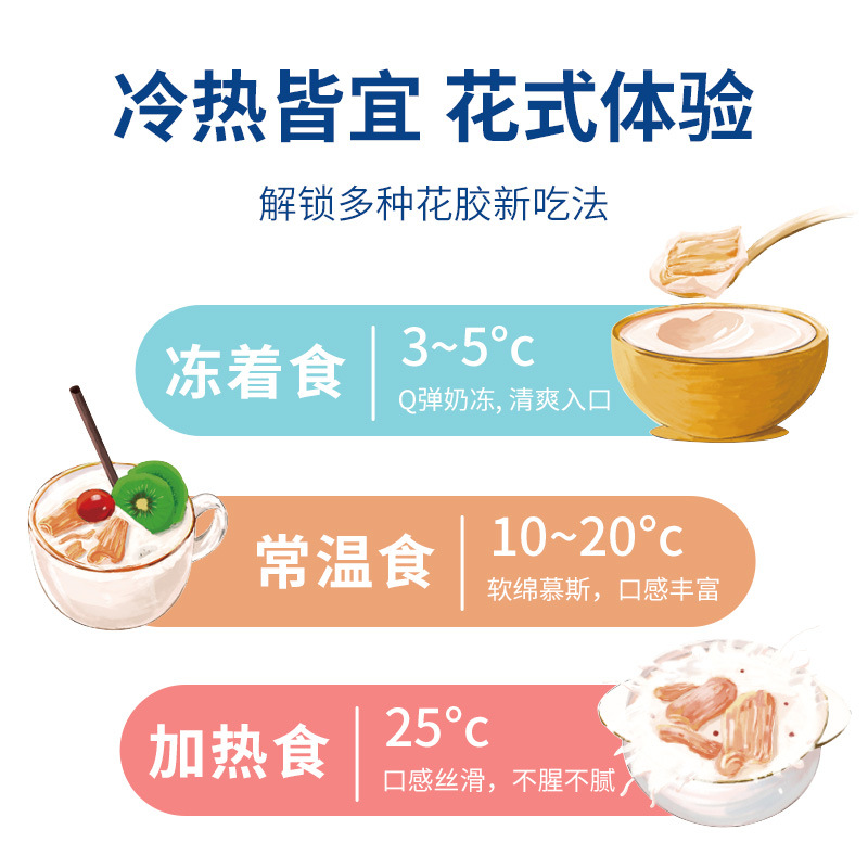 Ready to Eat Milk Fish Maw Jelly Gift Box 75g Bottle Nourishing Chinese Herbal Dessert - Image 3