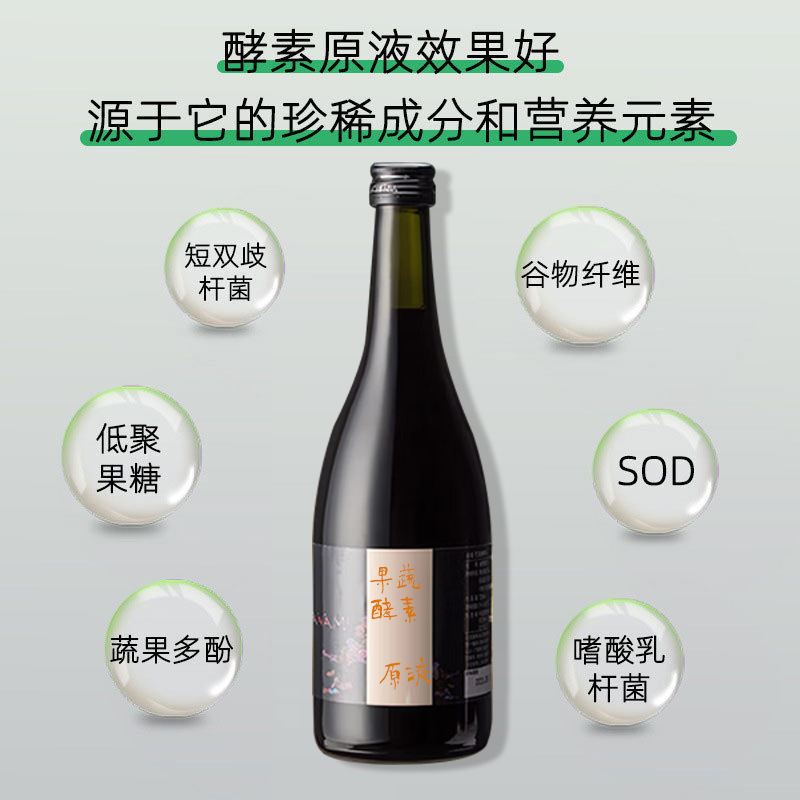 Plant & Fruit Enzyme Liquid (Fermented Botanical Drink) — Probiotic Fruit-Vegetable Enzyme Beverage, 720ml - Image 2