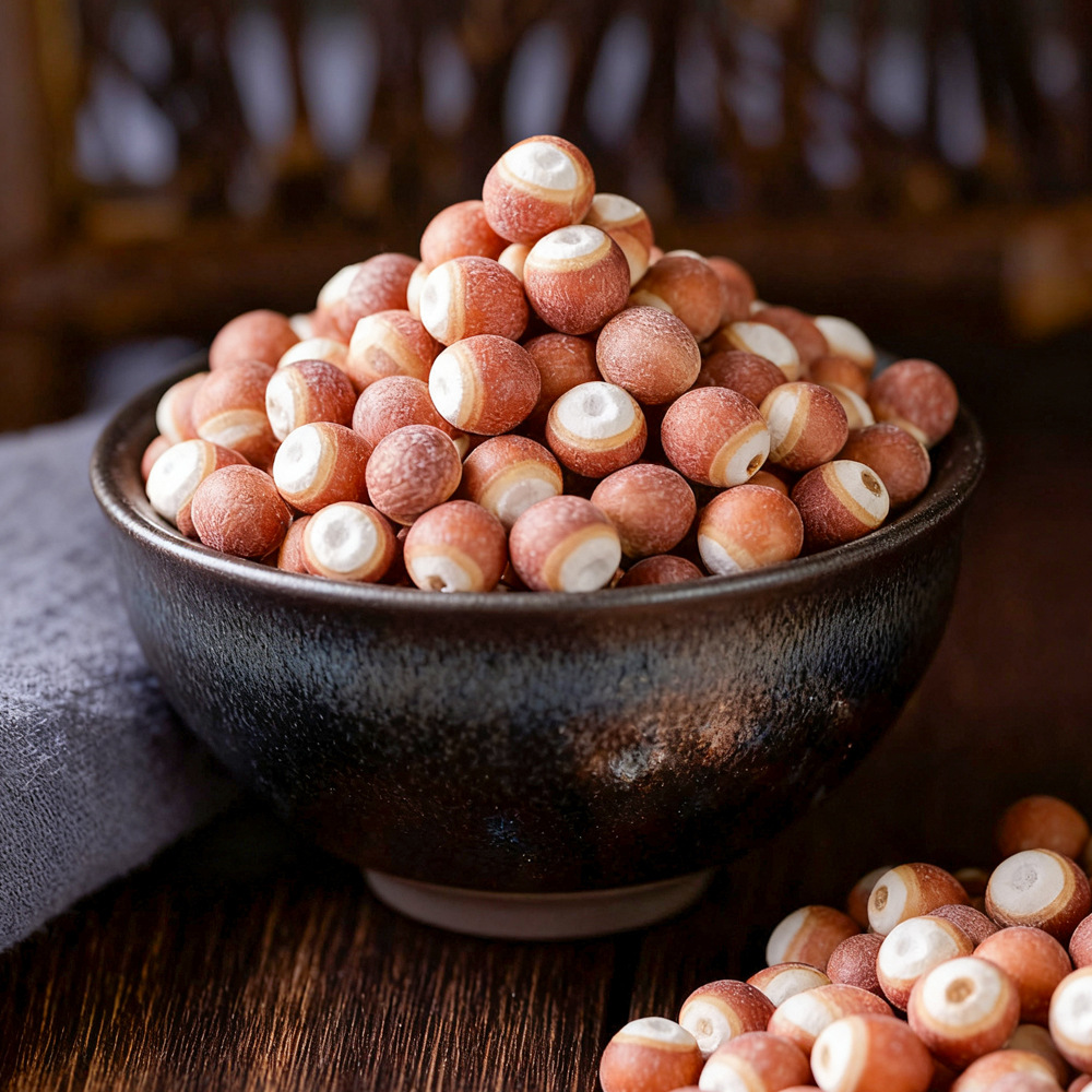 Premium Red-Skin Qian Shi Dried Euryale Fox Nuts Whole Gorgon Fruit Kernels 100g - Image 3