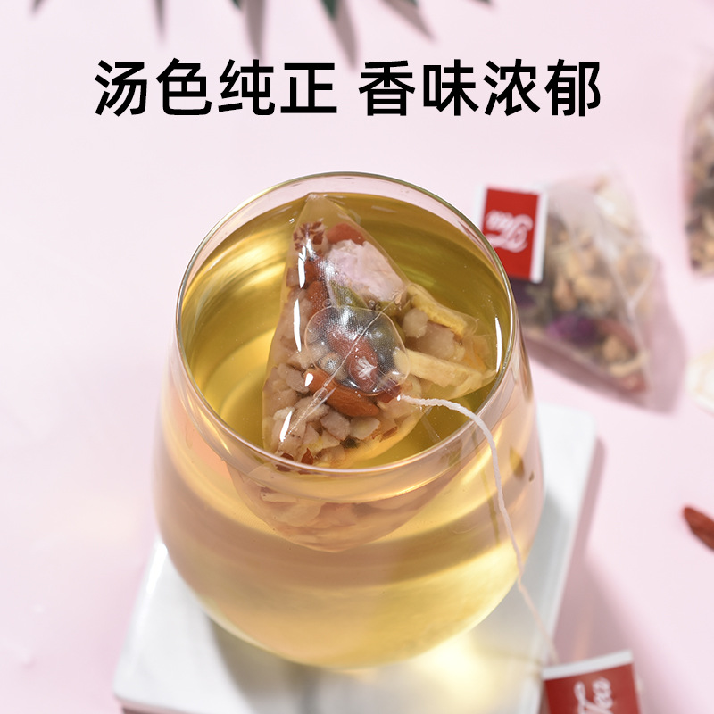 Ginseng Rose Wellness Tea 120g Pyramid Tea Bags with Goji Ginger Jujube for Daily Herbal Brewing - Image 4