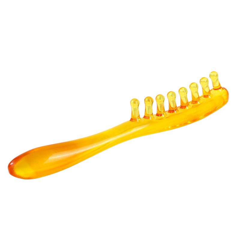 Resin Meridian Massage Comb Long Handle Short Teeth Anti Static Scalp Acupoint Massage Tool - Image 5