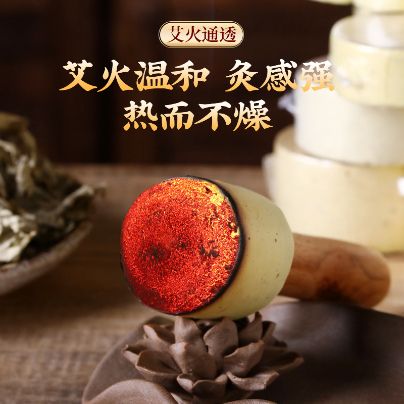 Moxa Stick Ai Zhu 艾柱 Moxibustion Column for Warming Massage and Heat Therapy Home Use - Image 3