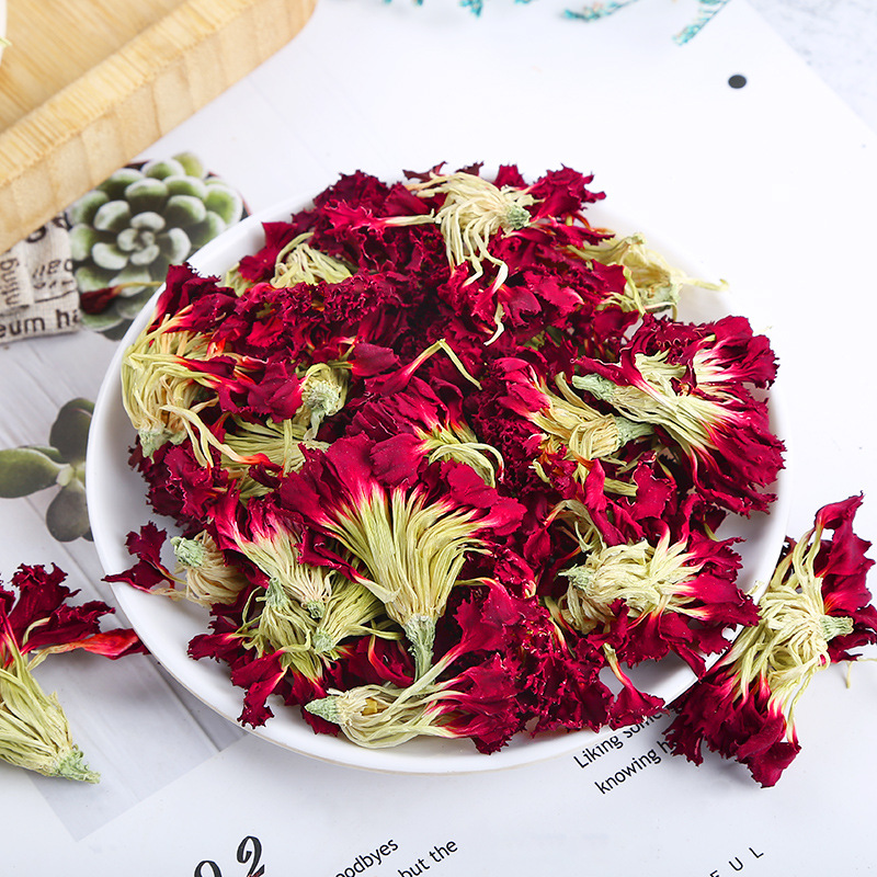Dried Carnation Flowers (Dianthus caryophyllus) — Yunnan Edible Flower Tea, 500g Bulk - Image 2