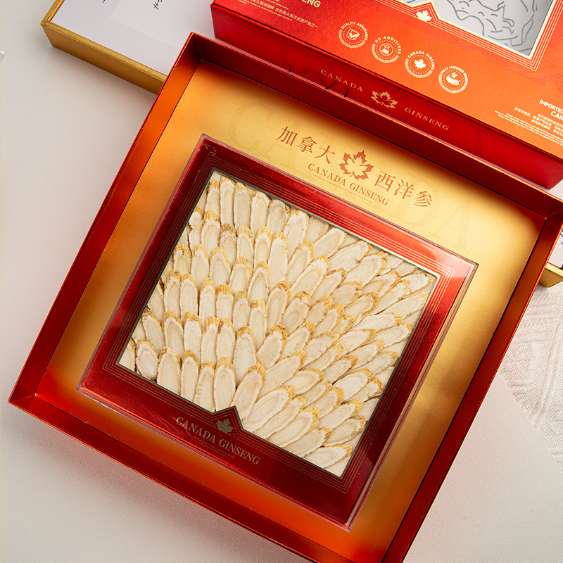 Canadian American Ginseng Slices Gift Box Large Slices 100g Dried Herbal Root for Soup and Tea - Image 3