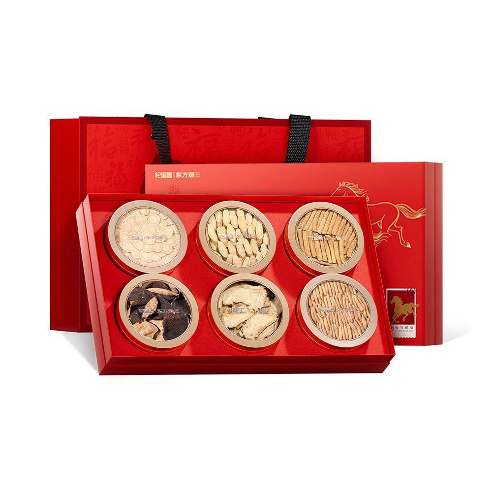Dongfang Song Six-Herb Gift Box 305g American Ginseng Angelica Tangerine Peel New Year Herbal Gift Set - Image 5