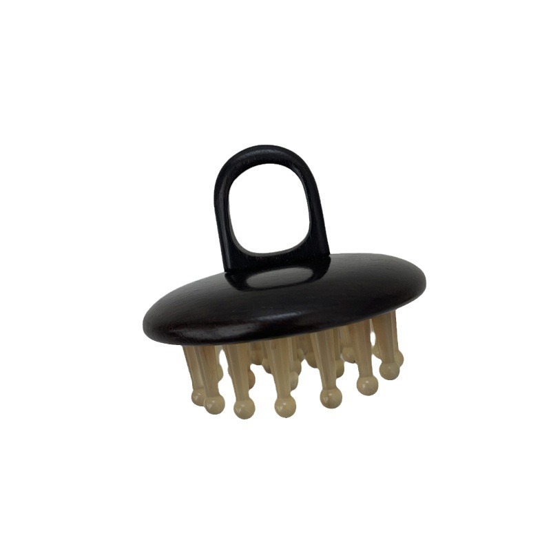 Ebony Wood Meridian Massage Comb 28 Teeth Ring Finger Scalp Comb for Head Therapy Salons Portable - Image 5