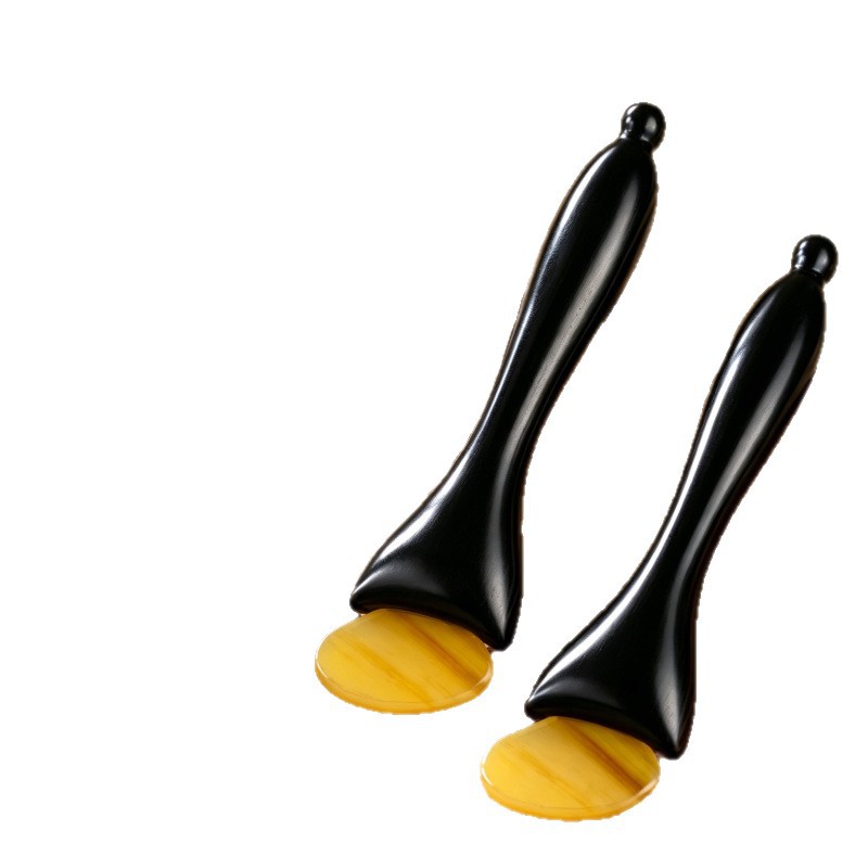 Natural Horn Gua Sha Facial Massage Tool Guasha Board for Face Eyes Neck Meridian Care Polished Finish - Image 5