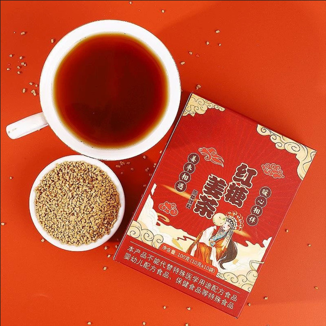 Brown Sugar Ginger Jujube Tea Instant Granules Hong Tang Jiang Zao Cha Warm Herbal Drink 100g - Image 2