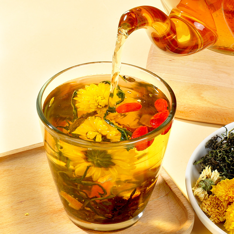 Chrysanthemum Cassia Seed Tea 120g Herbal Blend with Goji Dandelion Licorice Tangerine Peel - Image 2