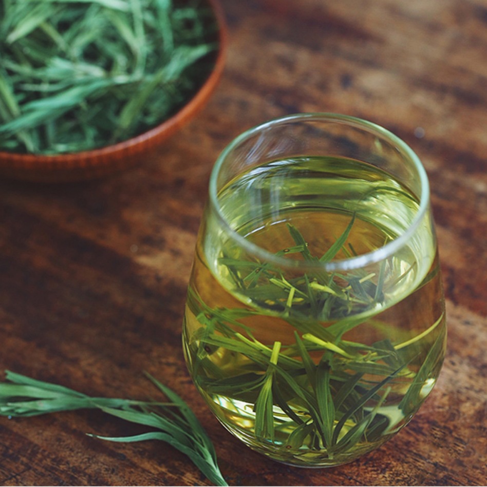 Lao Shan Shi Zhu Tea Dried Bamboo Leaf Herbal Tea Loose Leaves 100g Can Traditional Cooling Drink - Image 2