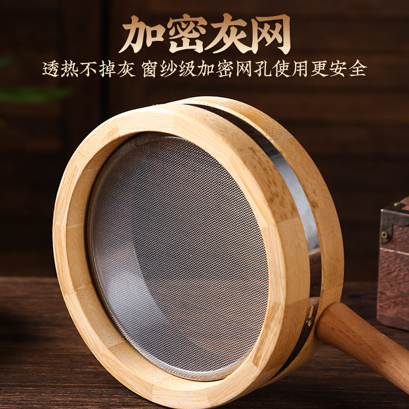 Bamboo Moxibustion Box Portable Ginger-Partition Moxa Burner with 500g Stone-Ground Moxa Wool for Home Warming Therapy - Image 3