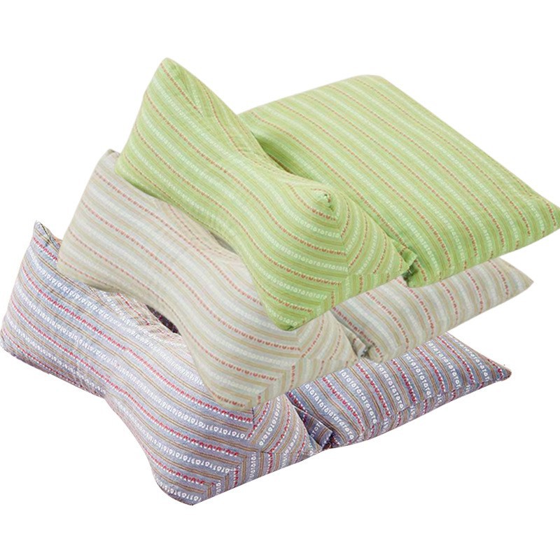 Buckwheat Hull Pillow Triangular Neck Support Pillow with Mugwort Cotton Linen Cover Detachable Adult Cervical Sleep Pillow - Image 5