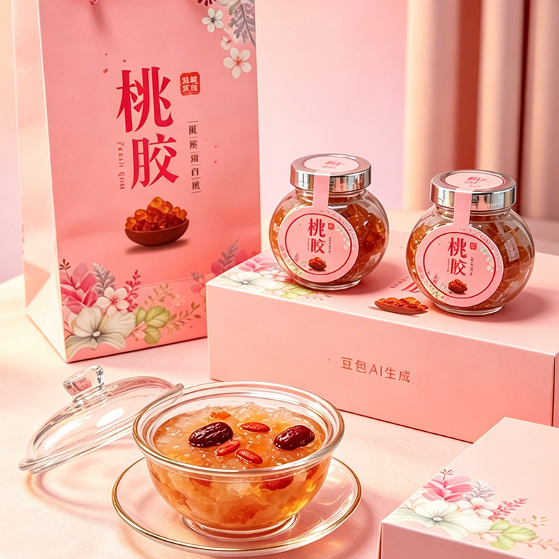 Peach Gum Xue Yan Zao Jiao Mi Gift Box 250g Premium Dessert Soup Combo - Image 3