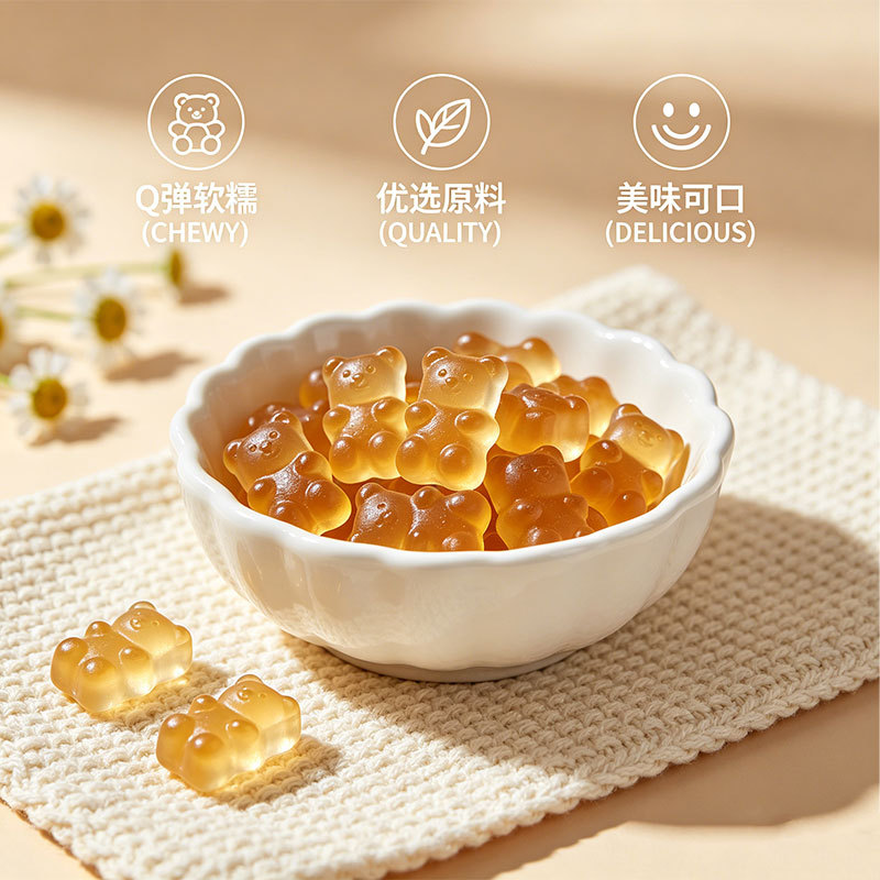 Loquat & Pear Gummy Candy (枇杷秋梨软糖) — Herbal-Inspired Fruit Gummies, 60g Bottle - Image 3