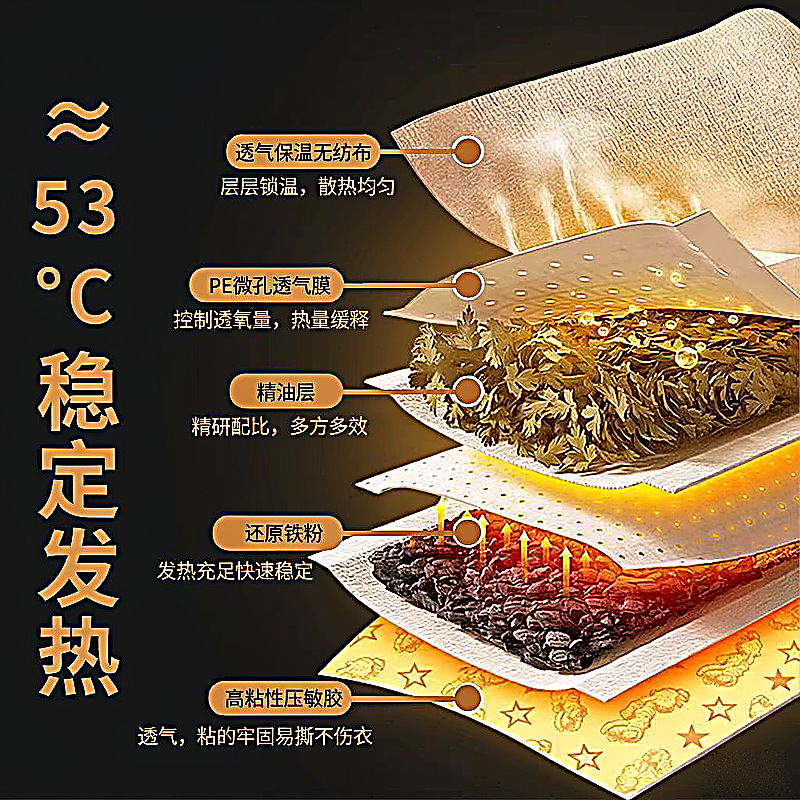 Four-Herb Warming Patch Mugwort Ginger Motherwort Safflower External Heat Therapy Patch - Image 3