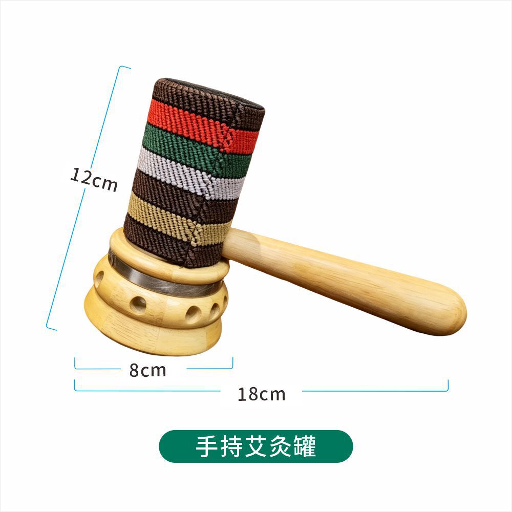 Bian Stone Moxa Jar Handheld Moxibustion Device Bamboo Gua Sha Cup Portable Warm Therapy Tool - Image 5