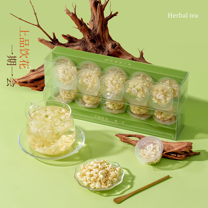 Freeze-Dried Jasmine Snow Ball Mini Canister Tea 10 Canisters Portable Floral Tea Hot Brew - Image 2