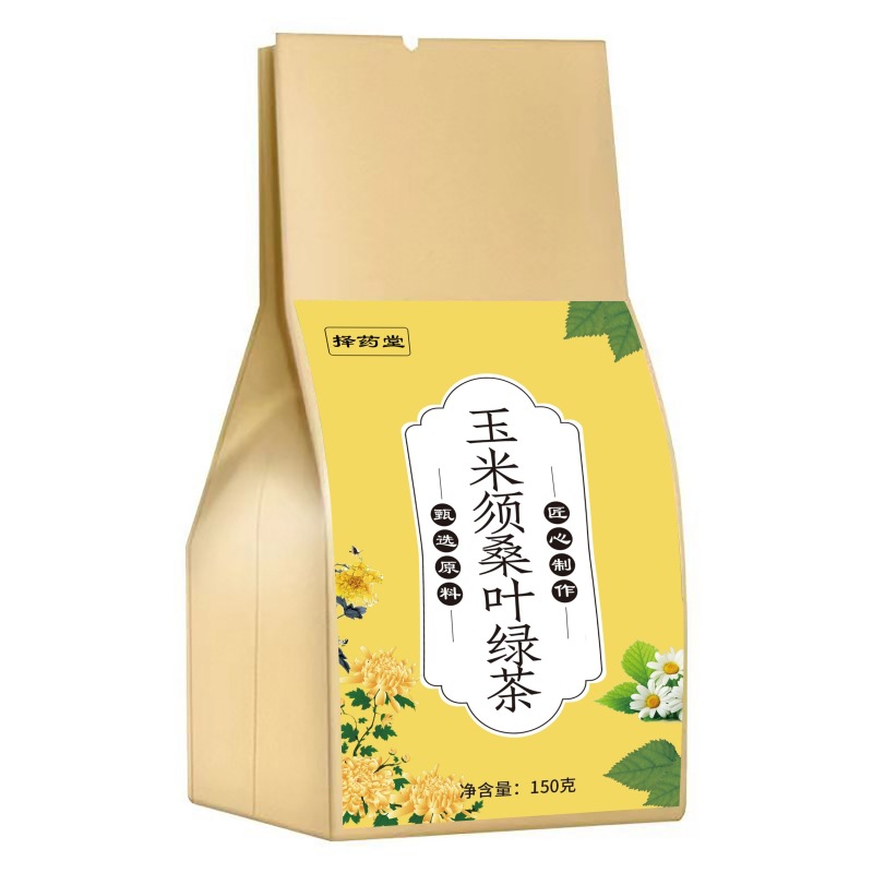 Corn Silk Mulberry Leaf Green Tea Blend Yu Mi Xu Sang Ye Cha 150g 30 Cold Brewed Herbal Tea Bags - Image 5