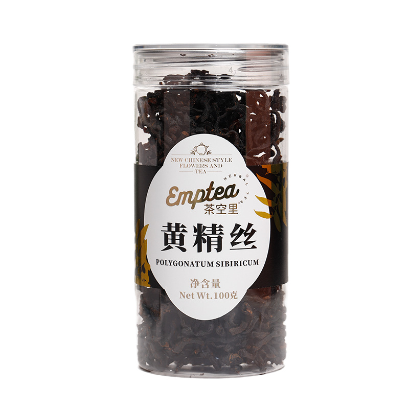 Huang Jing Silk (Polygonatum sibiricum) — Nine-Steam Nine-Sun Processed Herbal Tea, 100g Bottle - Image 5