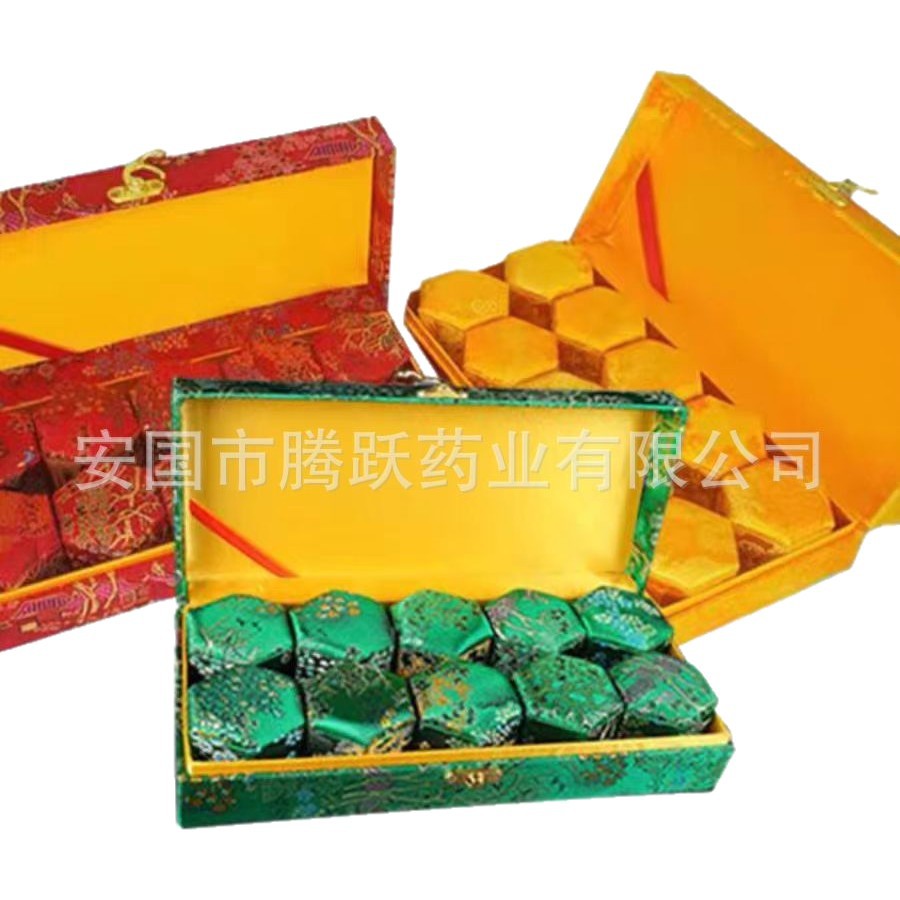 Red Brocade Gift Boxes Set of 10 Empty Packaging Boxes for Herbal Gifts and Jewelry - Image 5