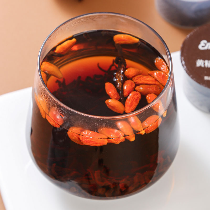 Huang Jing Silk & Goji Berry Tea (Polygonatum sibiricum) — Nine-Steam Nine-Sun Jiuhuashan Herbal Tea, 12g × 15 Jars - Image 3