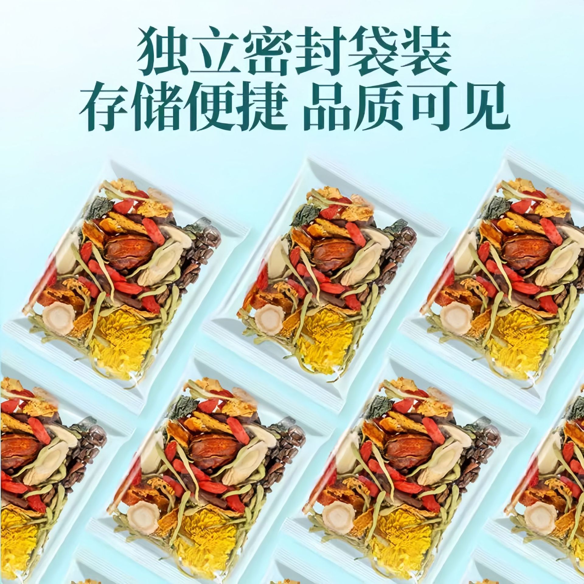 American Ginseng Astragalus Chrysanthemum Goji Tea 12g x 15 Bags Dandelion Honeysuckle Cassia Seed Blend for Daily Steeping - Image 3