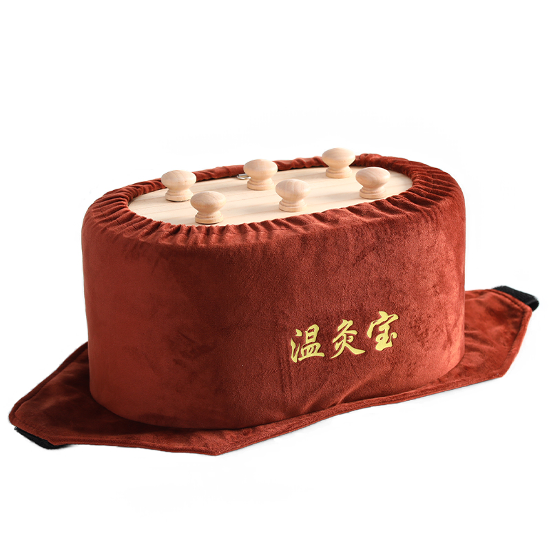 Smokeless Moxa Stick Box Wooden Moxibustion Device for Home Use Waist Abdomen Back Neck 54 Rolls - Image 5