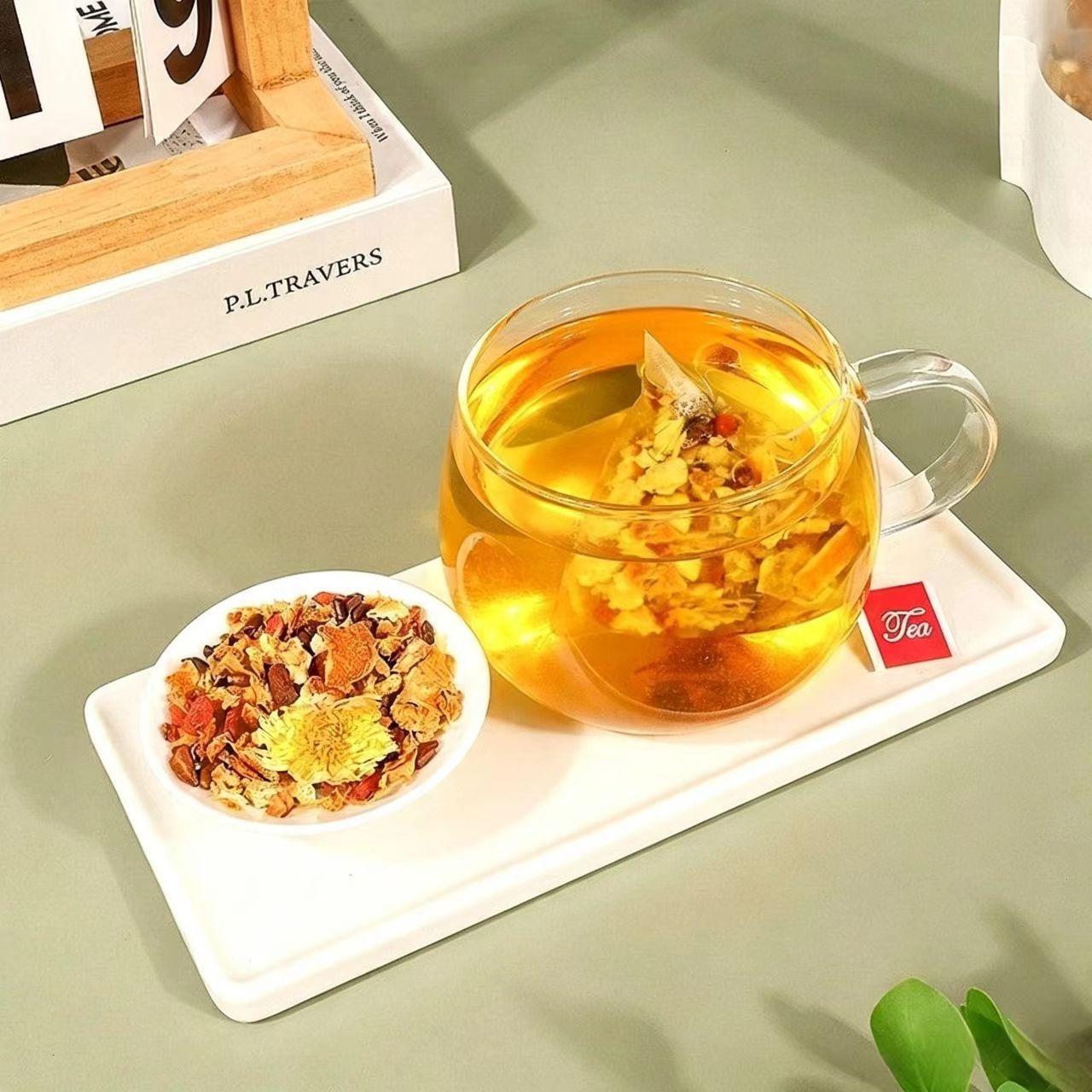 Dandelion Goji Herbal Tea 120g Bag 12 Pyramid Tea Bags Daily Brew - Image 2