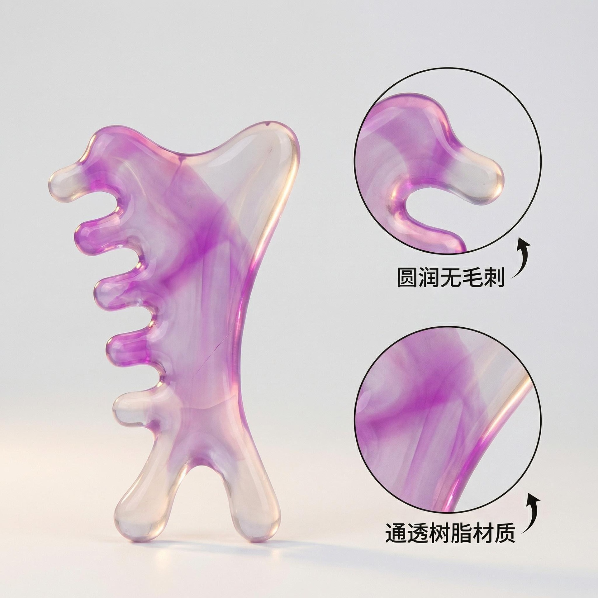 4 in 1 Acupoint Head Massage Comb Gua Sha Scalp Meridian Brush for Women Wellness - Image 4