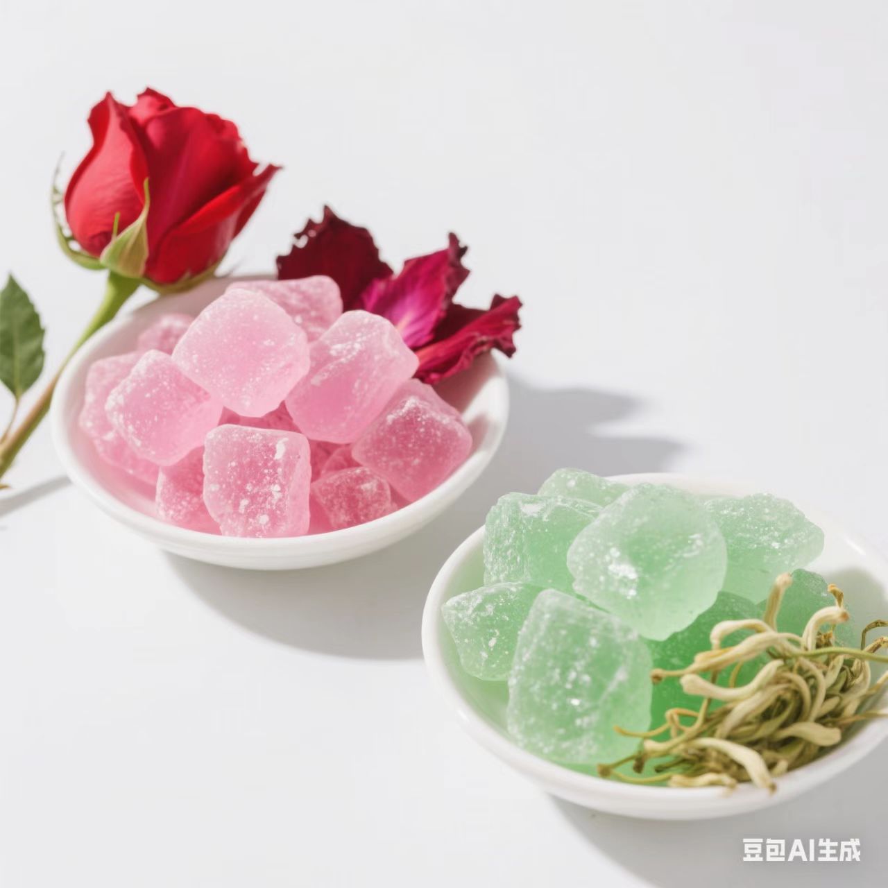 Roselle and Honeysuckle Rock Sugar 500g Luo Shen Hua Jin Yin Hua Sweet Herbal Tea Companion - Image 2