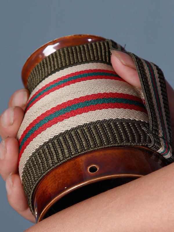 Ceramic Zisha Moxibustion Jar with Cloth Cover Portable Warm Therapy Cup for Home Use - Image 4